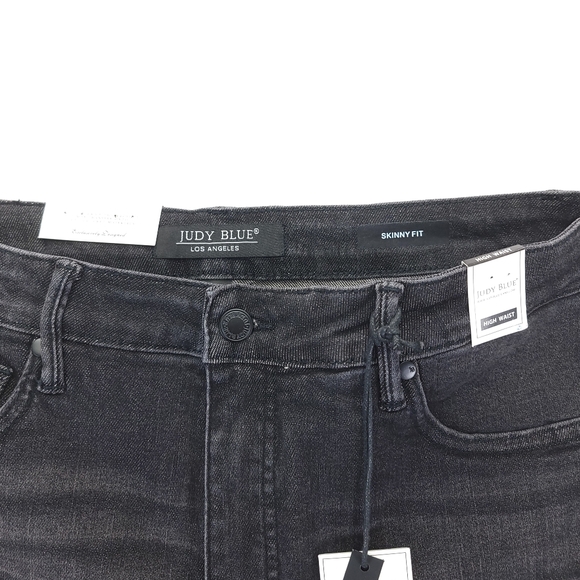 Judy Blue Jeans Womens 15/32 Black Denim High Rise Skinny JB88753 Dark Wash NWT - Picture 5 of 12